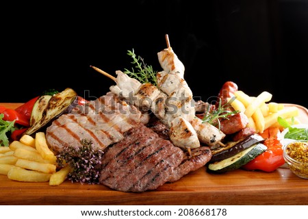 Mixed grilled meat platter