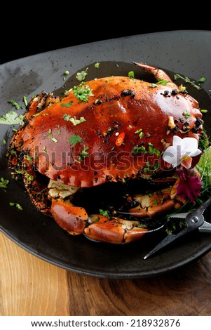 Pepper sauce crab (Singaporean recipe)