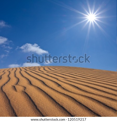 sand dune under a sparkle sun