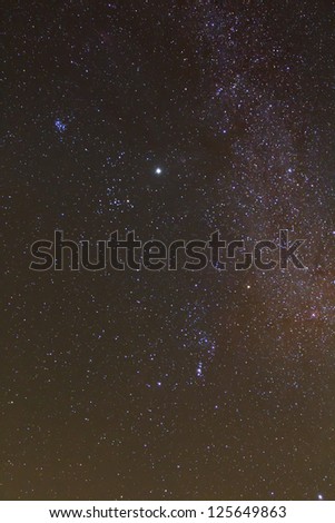orion constellation on a starry sky background