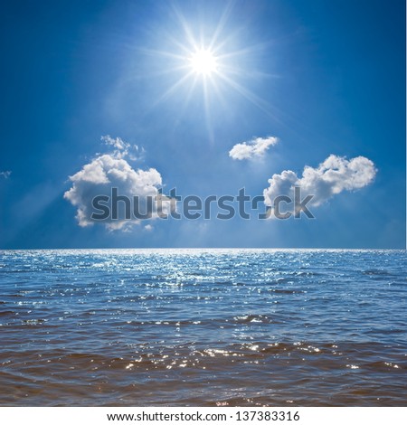 sea under a sparkle sun