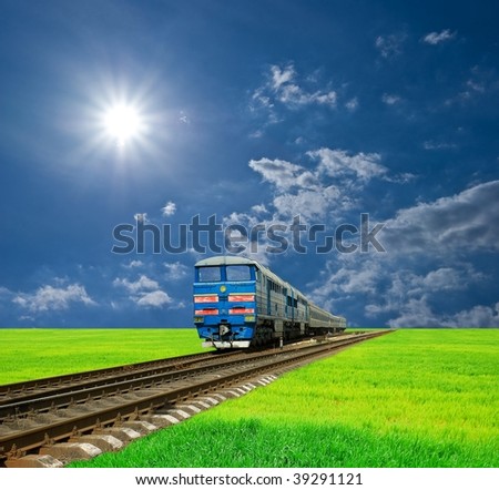 train under a sparkle sun