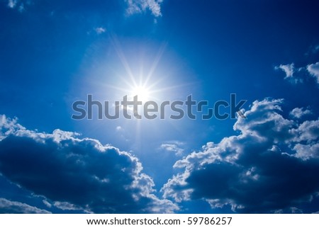 sparkle sun in a clouds