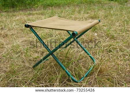 folding chair on the grass