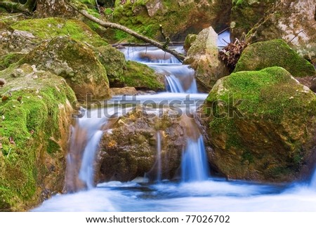 cascades on a mountain river