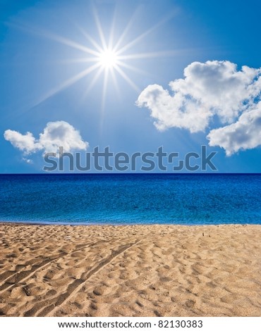summer sea under a sparkle sun