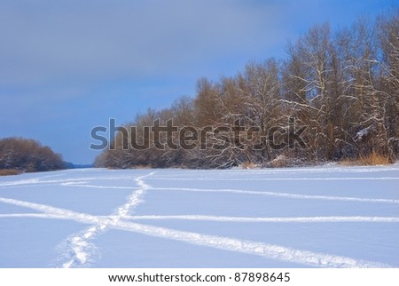 winter snowbound plain