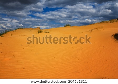 dramatic sand desert scene