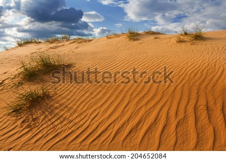 red sand desert scene