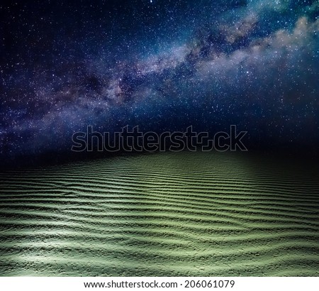 sandy desert night scene