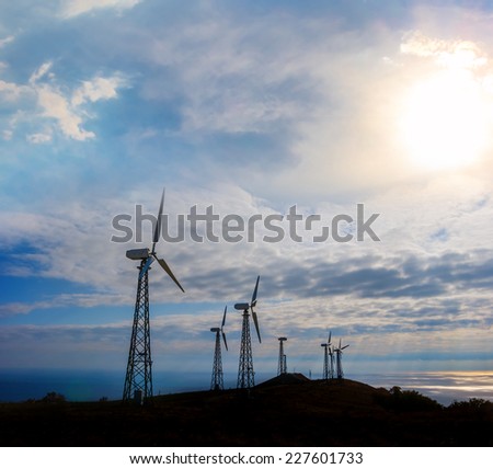 wind power station scene