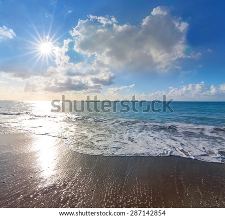 sea coast and sparkle sun