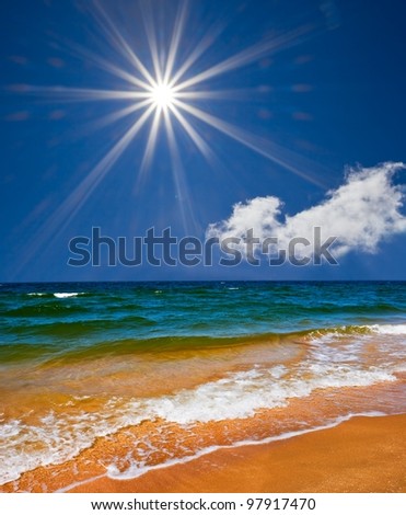 hot day on a sea beach