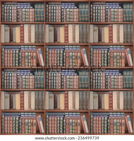 Old library,  cover books on shelves - wallpapers.