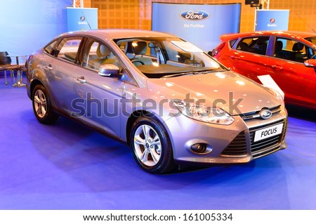 CHIANG MAI, THAILAND - OCTOBER 25: Ford Focus car on display at Ford booth in The  Thailand International Motor show at Central Plaza Chiang Mai Airport on October 25, 2013 in Chiang Mai, Thailand.