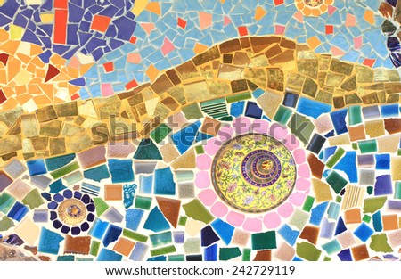 Mosaic flooring or walls.colorful tiles, mosaic, background