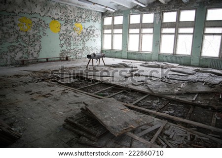 Gym in School of Pripyat / Chernobyl disaster