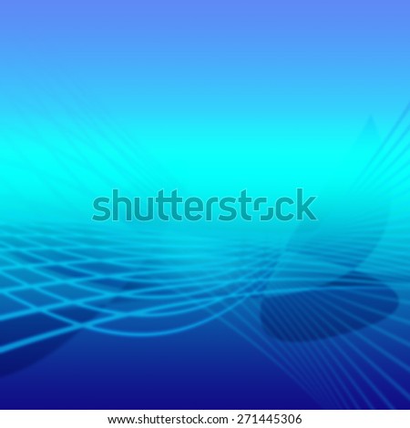 Soft blue Lines and shadow shape over Blue to light blue gradient background