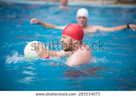 Water Polo Players. water games in the pool