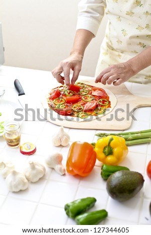 Kitchen, pizza, make