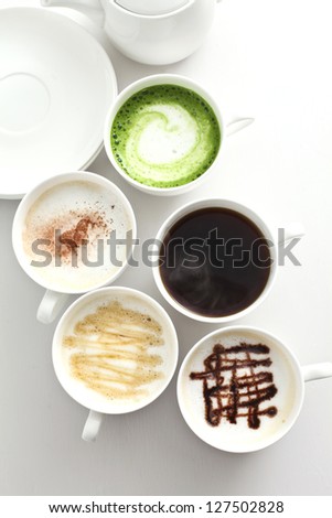 Many types of coffee