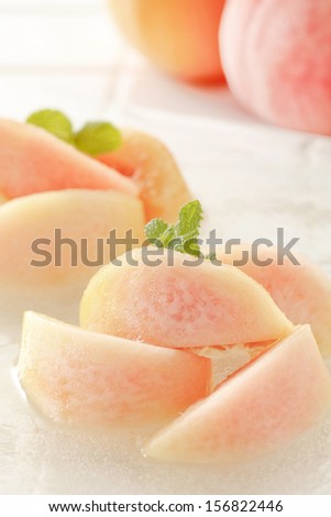 Shoot cut for dessert peach ripe