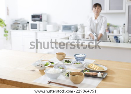 Of being prepared in the kitchen Japanese breakfast