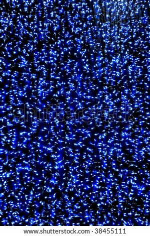 Background of electric blue garland