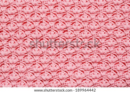Pink crochet fabric for background