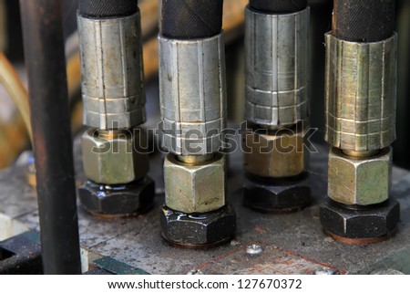 pipe joints in a workshop in a factory