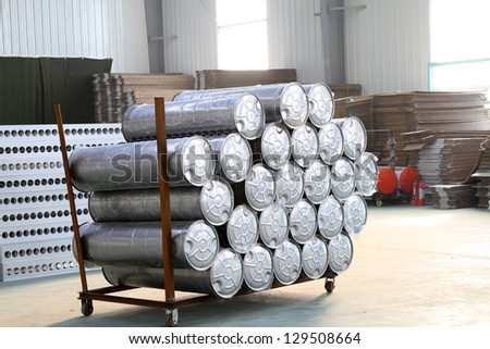 solar energy heat collecting barrel in a factory