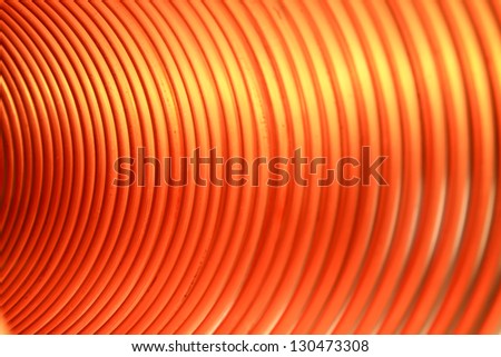 Seamless striped background, composed of red copper tube