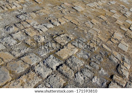 broken brick ground in the Eastern Tombs of the Qing Dynasty, china