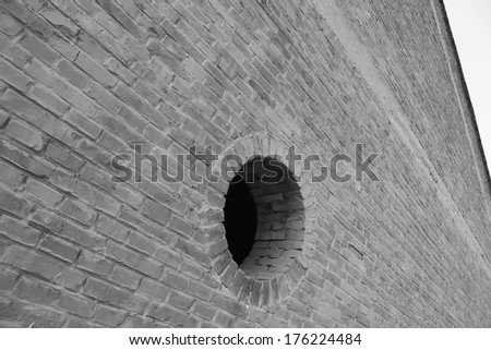 air hole on the wall in a factory