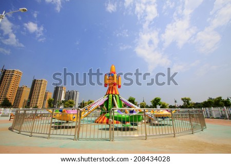 LUANNAN COUNTY - JULY 11: recreation facility on a amusement park, on july 11, 2014, Luannan county, Hebei Province, China