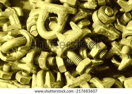 oxidize nut fasteners piling up in together