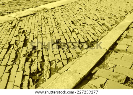 broken brick ground in the Eastern Tombs of the Qing Dynasty, china