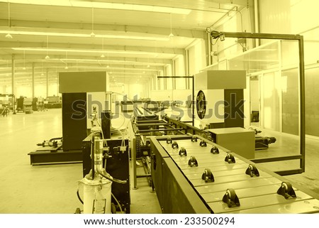 TANGSHAN - DECEMBER 22: The Machinery and equipment in the workshop, in a solar equipment manufacturing enterprises on december 22, 2013, tangshan, china.
