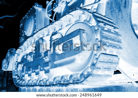 abandoned coal mining machinery, in the Kailuan national mine park, tangshan city, hebei province, China.