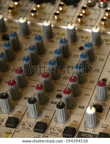 Sound mixer, shallow DOF, usful for various music and sound themes