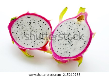 Large oval shaped fruit peel, cut in half on the red meat, white grains like grain seeds embedded in the result. Fresh, sweet and juicy When you then makes airy quite well.