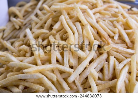 French fries, lots for sale in Thailand.