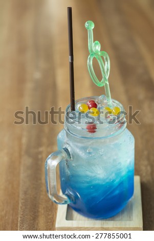 Blue Hawaiian sodas - colorful, appealing