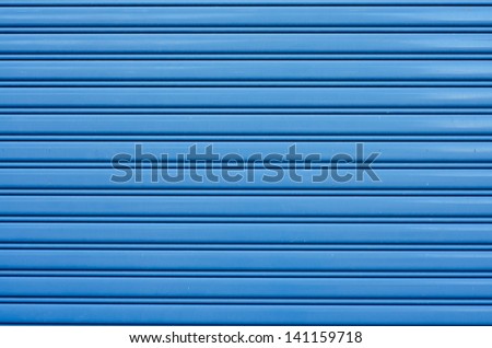 blue rolling steel door