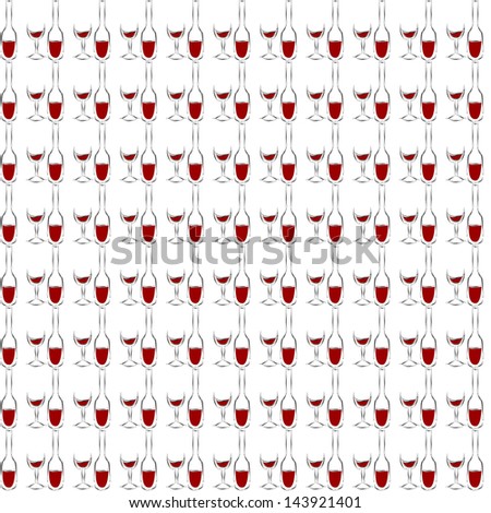 wine glass and bottle seamless pattern