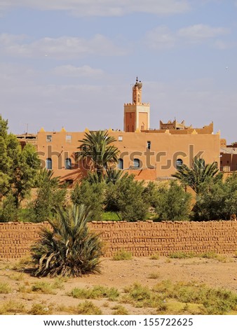 Kasbah Taourirt - adobe traditional building in eastern Ouarzazate, Morocco, Africa