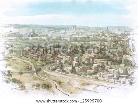 Jerusalem  landscape - view of the Old City