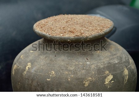 Old Khmu ethnic wine jar.