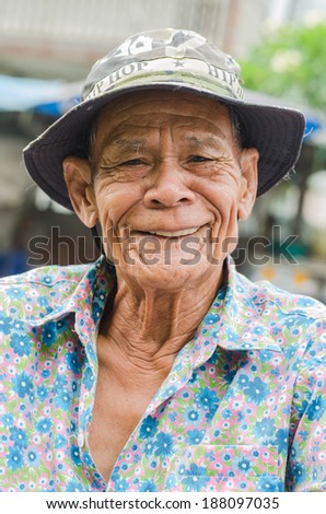 senior old man smiling