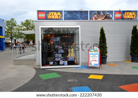 Gunzburg, GERMANY - MAY 6: Legoland - mini Europe from LEGO bricks on May 6, 2014, Gunzburg, Germany